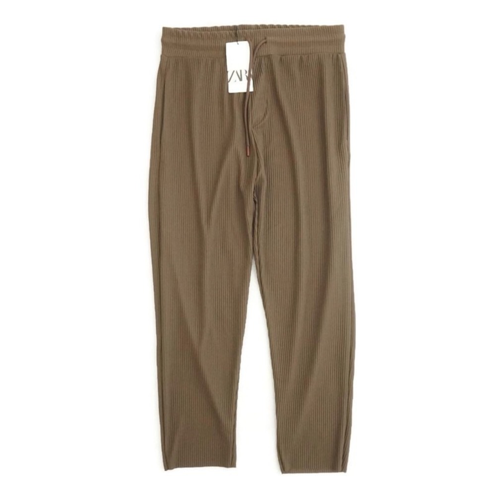 NWT Zara Women's Brown Ribbed Pants